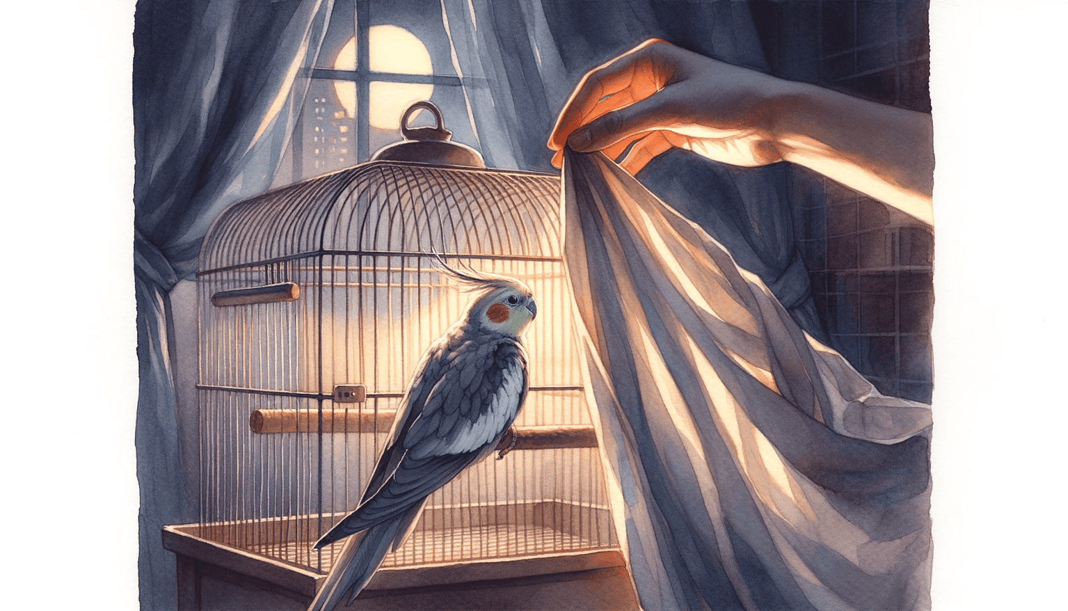 Should I Cover My Cockatiels Cage At Night?